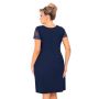 Koszula nocna damska z koronką - Livia plus size granatowa - 3