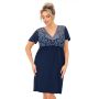 Koszula nocna damska - Melania plus size granatowa - 2
