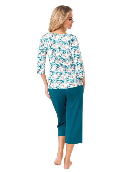 Piżama damska elegancka ze spodniami 3/4 - Irmina 3/4 - 3