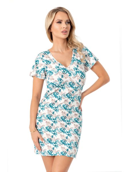 Koszula nocna w kwiaty damska - Irmina - 2