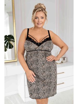 Seksowna koszula nocna w panterkę - Omari II plus size