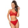 Biustonosz soft koronkowy - 245 czerwony - 4