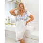 Koszula nocna ekri z koronką - Angela plus size - 2