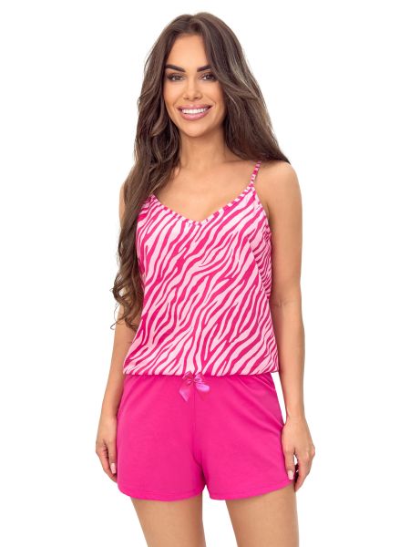 Piżama bawełniana na ramiączkach - Zebra top - 3