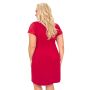 Elegancka koszulka z koronką - Sonia plus size bordowa - 4