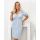 Błękitna elegancka koszula noca - Linda plus size niebieska