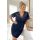 Elegancka granatowa koszula nocna - Linda plus size granat