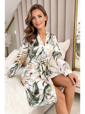 Elegancki szlafrok w kwiaty - Olivia