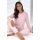 Pink Women`s Cotton Pajamas - Home Long Pink