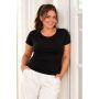 107 czarny plus size podkoszulek - 2