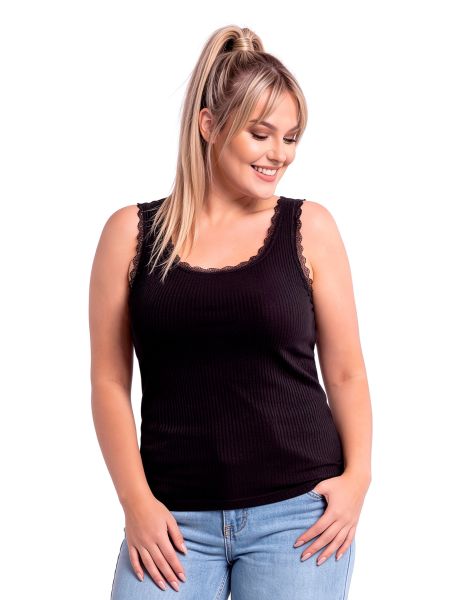 109 czarny plus size podkoszulek - 2