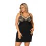 Sarah II czarna plus size - koszulka nocna - 2