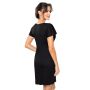 Elegancka koszula nocna z rekawkiem - Luiza czarna - 4